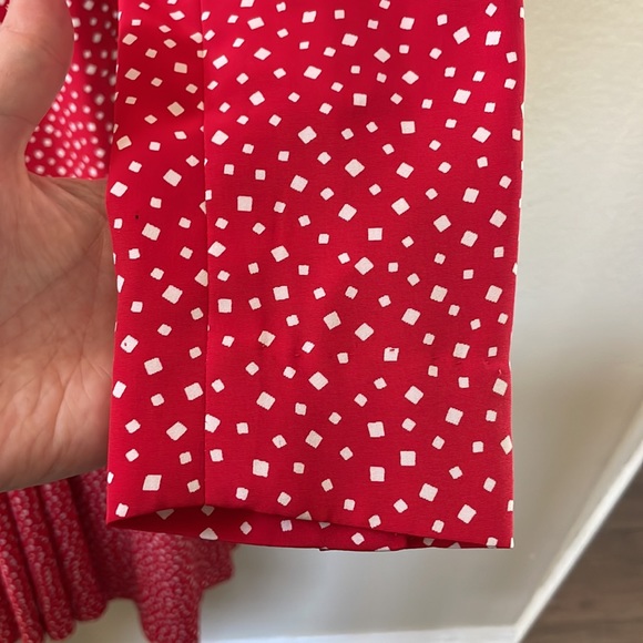 Liz Claiborne vintage red and and white square midi dress Size 8P - Picture 3 of 12